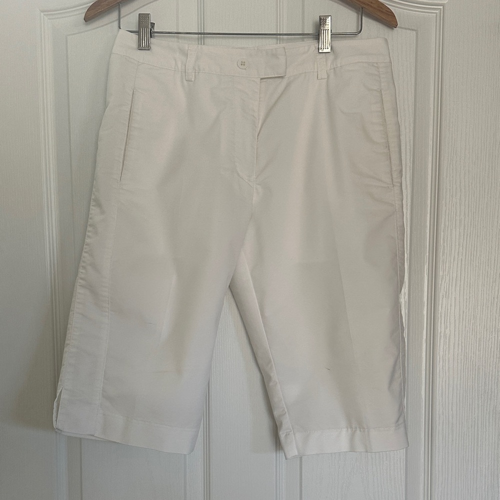 adidas Women's White Athletic Bermuda Shorts